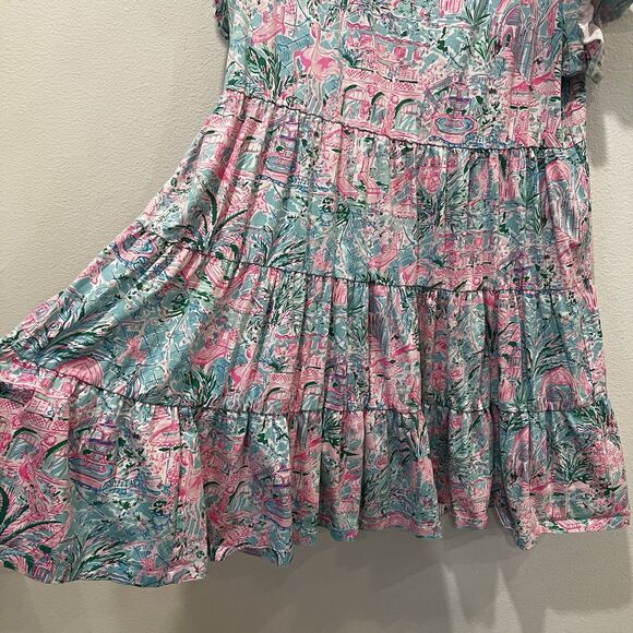 Lilly Pulitzer XXL Jodee Swing Flounce Dress Spotted On Worth rare hard To Find - Picture 4 of 9